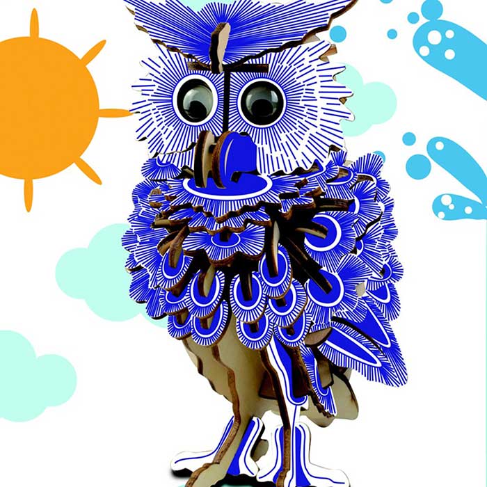 Blue Owl 3D puzzle