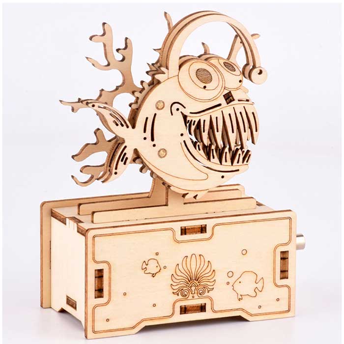 Lantern Fish Mechanical Clockwork Music Box